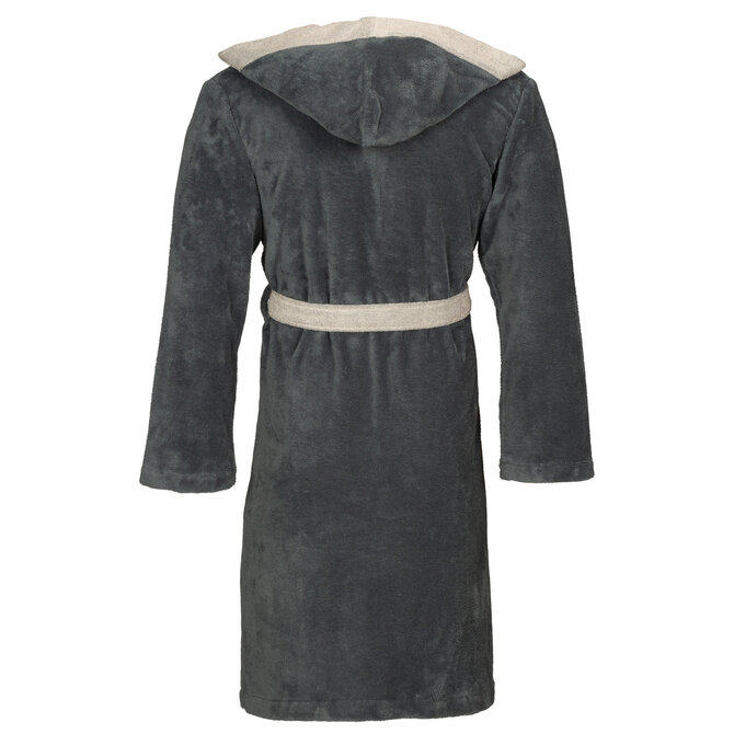 Vossen Badjas Poppy flanell/light grey  S