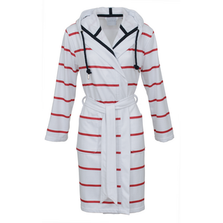 Carl Ross dames badjas 560310 white/deep red 40/42