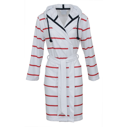 Carl Ross dames badjas 560310 white/deep red 40/42