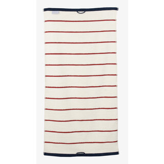 Carl Ross Saunahanddoek 17300 Offwhite/Deep Red 70x200