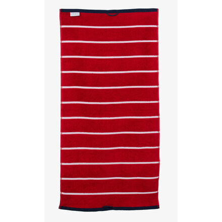 Carl Ross Saunahanddoek 17300 Deep Red/Offwhite 70x200
