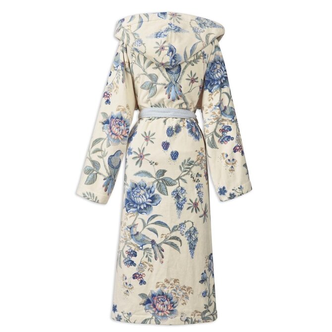 Pip Studio Secret Garden Bathrobe badjas Witblauw M Pip Studio Secret Garden Bathrobe badjas Witblauw M