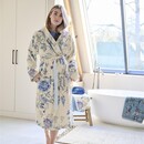 Pip Studio Pip Studio Secret Garden Bathrobe badjas Witblauw M