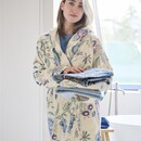 Pip Studio Pip Studio Secret Garden Bathrobe badjas Witblauw M