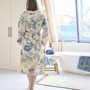 Pip Studio Pip Studio Secret Garden Bathrobe badjas Witblauw XXL