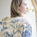 Pip Studio Pip Studio Secret Garden Bathrobe badjas Witblauw XL