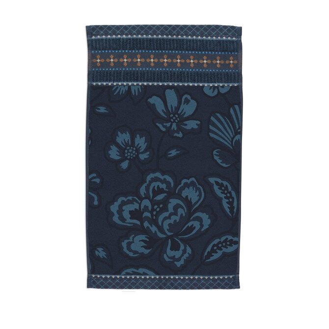Pip Studio Jasmin Jacquard gastendoekje Donkerblauw 30x50 cm