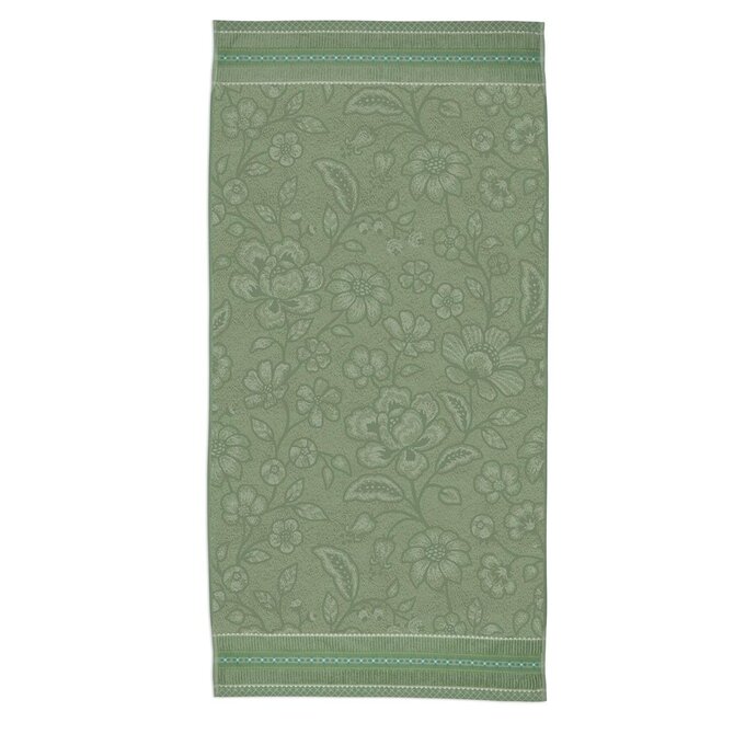 Pip Studio Jasmin Jacquard douchelaken Groen 70x140 cm Pip Studio Jasmin Jacquard douchelaken Groen 70x140 cm