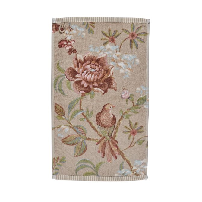 Pip Studio Secret Garden gastendoekje Khaki 30x50 cm