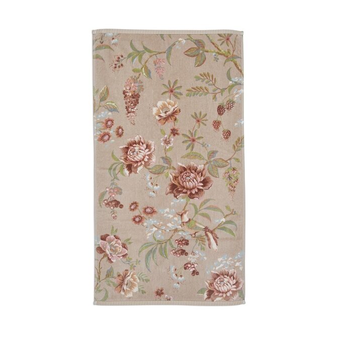 Pip Studio Secret Garden handdoek Khaki 55x100 cm