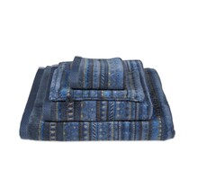 Pip Studio Geometric Print washandje Donkerblauw 16x22 cm