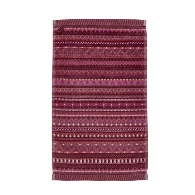 Pip Studio Geometric Print gastendoekje Donkerroze 30x50 cm Pip Studio Geometric Print gastendoekje Donkerroze 30x50 cm