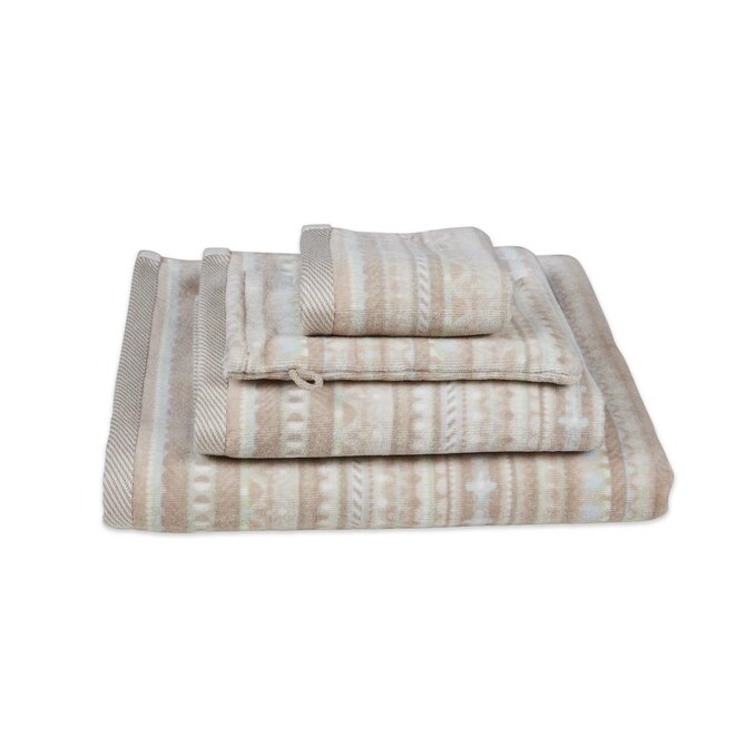 Pip Studio Geometric Print handdoek Zand 55x100 cm