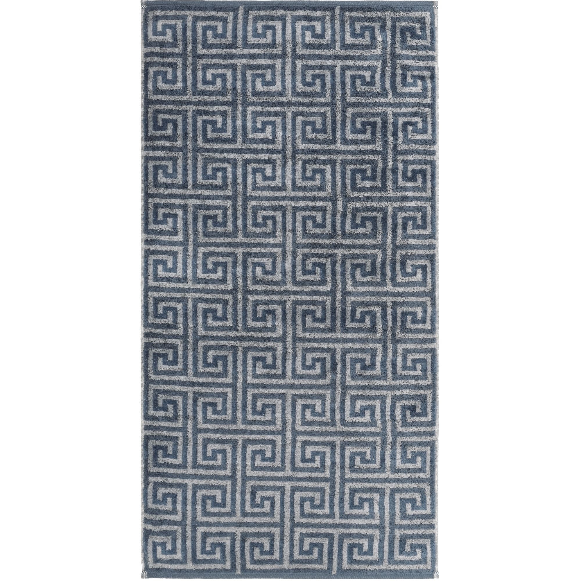 Cawö Cawo Noblesse Elegance Allover print Handdoek 50/100 nachtblauw