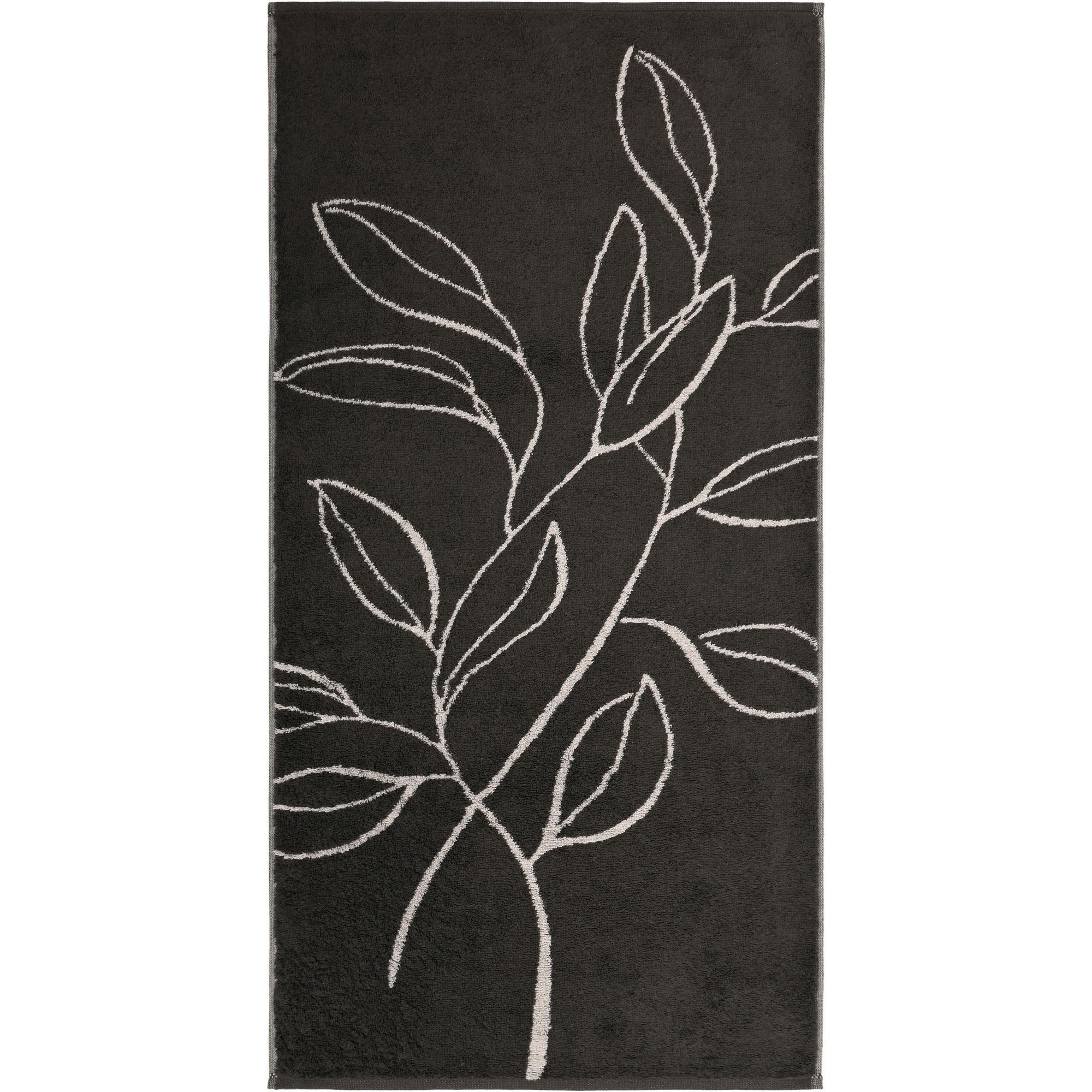 Cawö Cawo Atelier Floral Handdoek 50/100 basalt