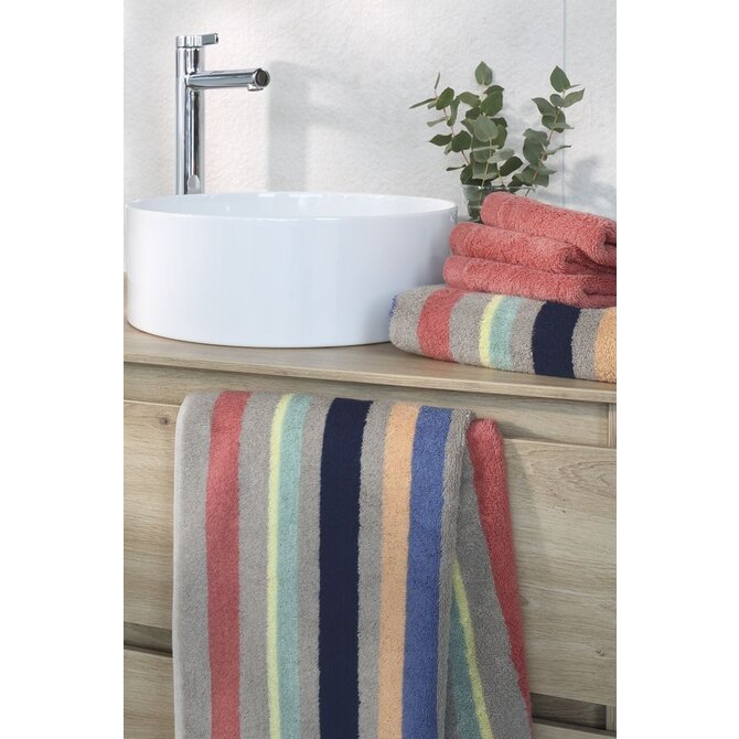 Cawo Play Blockstreifen Handdoek 50/100 multicolor