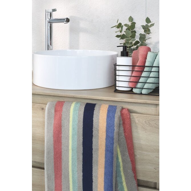Cawo Play Blockstreifen Handdoek 50/100 multicolor