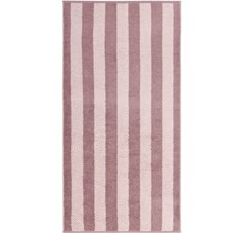 Cawo Pure Strepen Handdoek 50/100 vintage rose