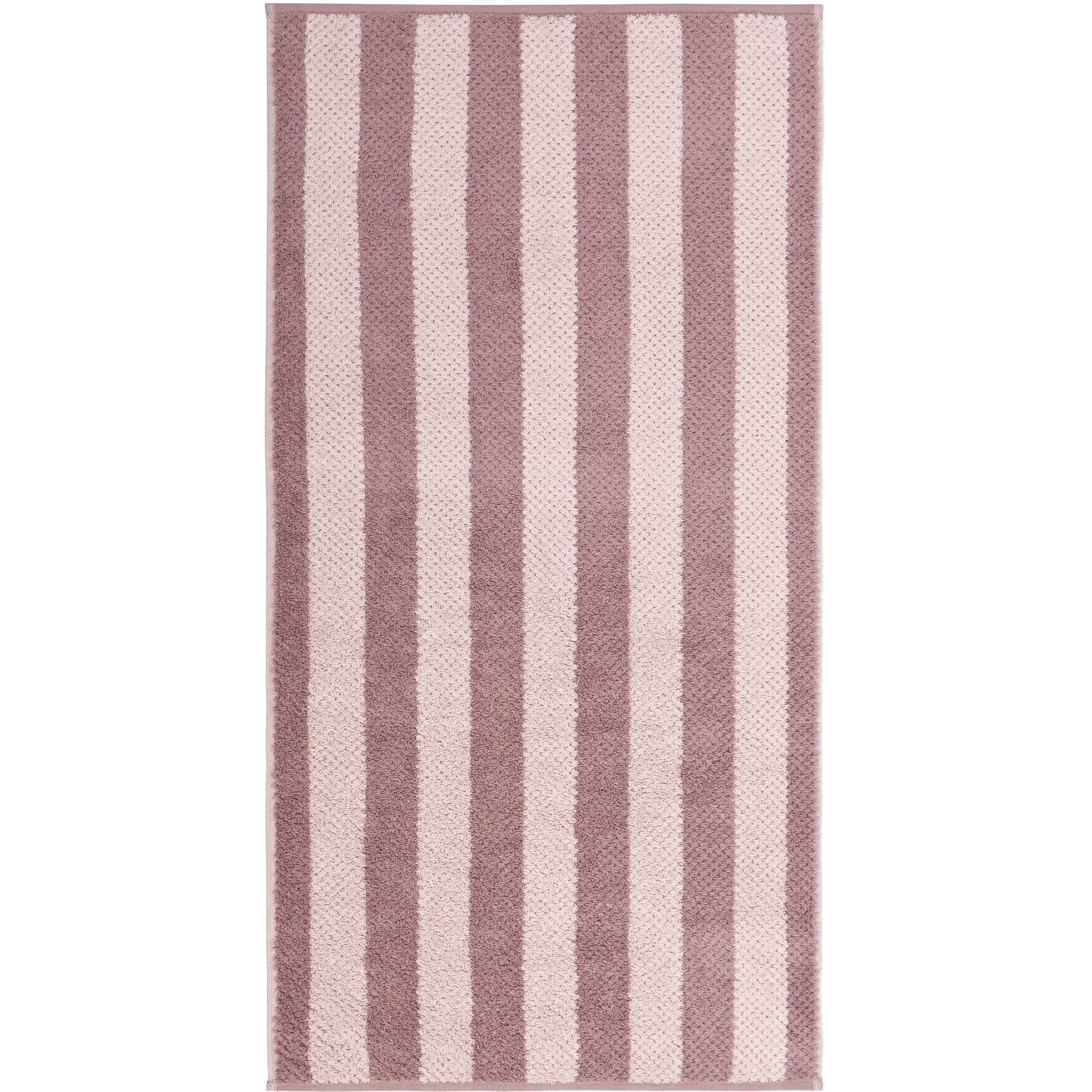 Cawö Cawo Pure Strepen Handdoek 50/100 vintage rose