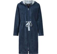 Cawo Dames  Home Badjas met Capuchon en ritssluiting Uni 36/38 sea