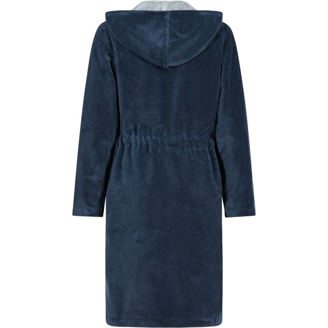 Cawo Dames  Home Badjas met Capuchon en ritssluiting Uni 40/42 sea