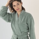 Cawö Cawo Dames  Home Kimono Uni L fjord