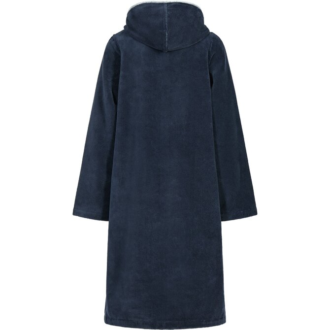 Cawo Dames  Home Badjas met Capuchon en ritssluiting Doubleface 40/42 sea