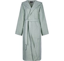 Cawo Dames  Home Badjas met Capuchon Uni M eukalyptus
