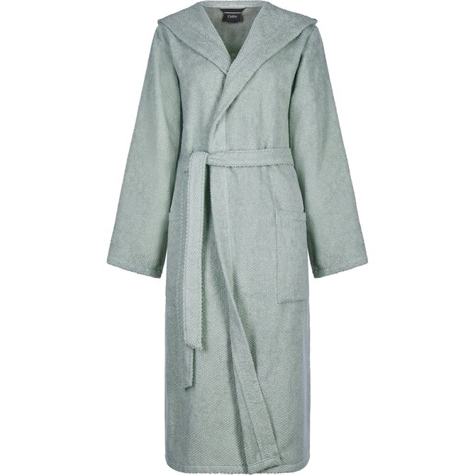 Cawo Dames  Home Badjas met Capuchon Uni XL eukalyptus