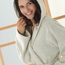 Cawö Cawo Dames  Home Badjas met Capuchon, extra licht  M natur-zirbe