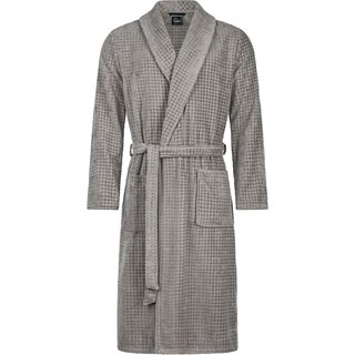 Cawo Heren  Home Badjas met Sjaalkraag Uni 52 6508 graphit