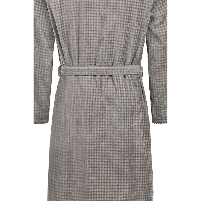 Cawo Heren  Home Badjas met Sjaalkraag Uni 56 6508 graphit