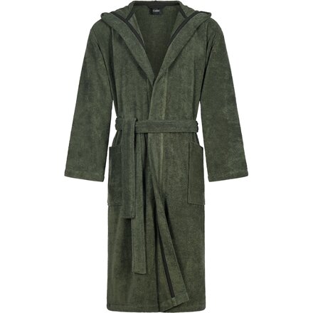 Cawo Heren Home Badjas met Capuchon Uni 829 L field