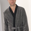 Cawö Cawo Heren  Home Kimono  48 natuur-zwart