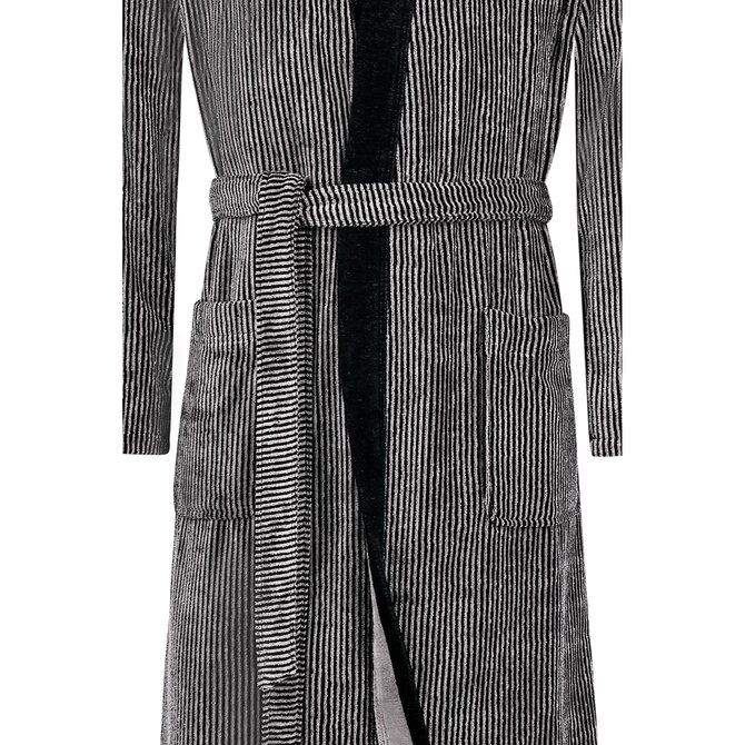 Cawo Heren  Home Kimono  50 natuur-zwart