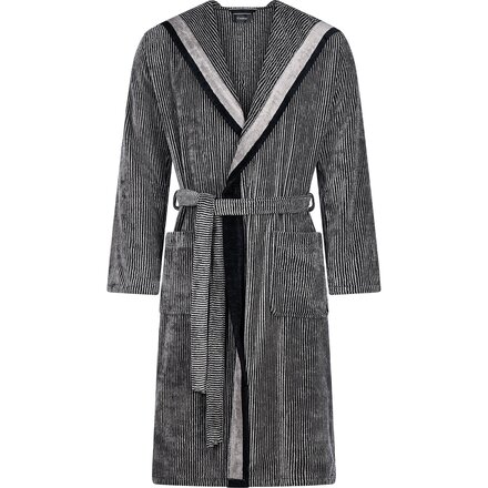 Cawo Heren Home Badjas met Capuchon 48 5841 natuur-zwart