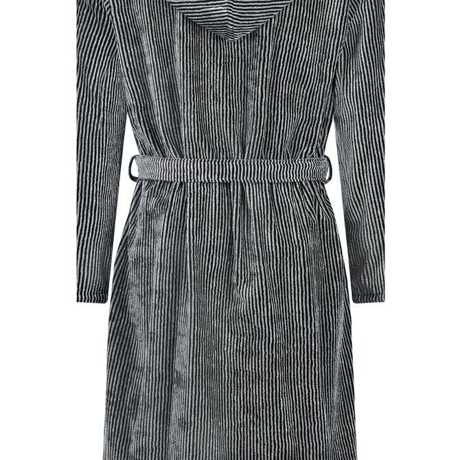 Cawo Heren  Home Badjas met Capuchon  52 natuur-zwart