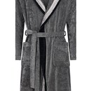 Cawö Cawo Heren  Home Badjas met Capuchon  58 natuur-zwart