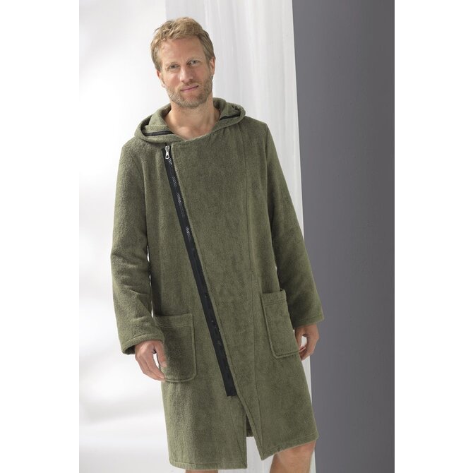 Cawo Heren  Home Basjas met rits Uni XL field-zwart