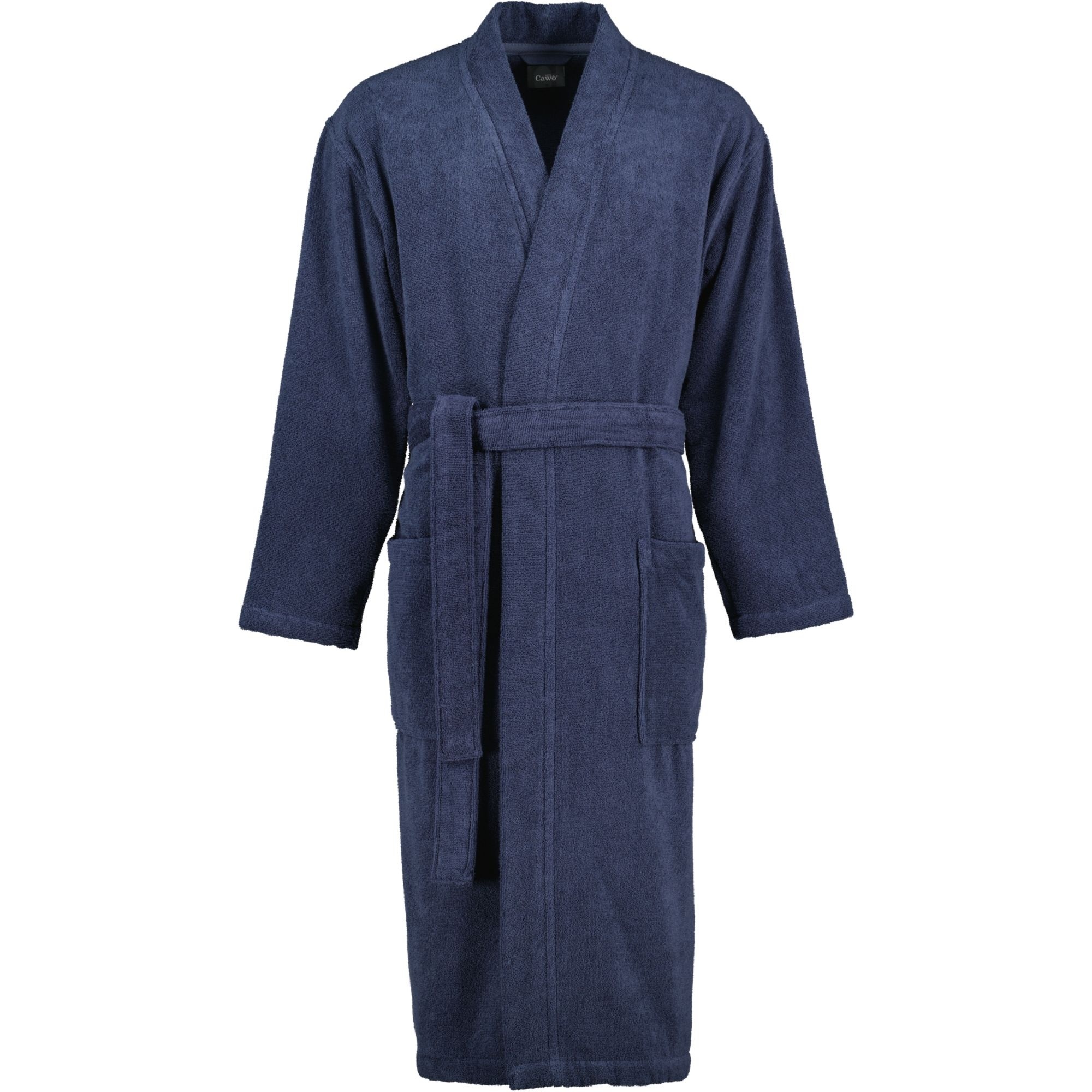 Cawö Cawo Heren Home Kimono Uni 828 L blau
