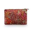 Pip Studio Pip Studio Caryn Cosmetic Bag Combi Querida Velvet Red 26x7.5x18cm/22x1x13cm