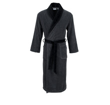 Carl Ross Heren Badjas Sjaalkraag 612200 Deep Black/Basalt 48/50