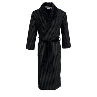 Carl Ross Heren Badjas Sjaalkraag 582200 Deep Black/Khaki 52/54