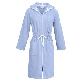 Carl Ross Damesbadjas met Capuchon 36410 Ice Blue/Off White 36/38