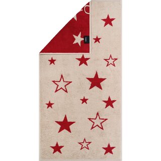 Cawo Christmas Edition 792 Stars Handdoek rot