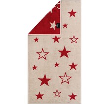 Cawo Christmas Edition 792 Stars Gastendoekje rot