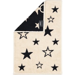 Cawo Christmas Edition 792 Stars Gastendoekje schwarz