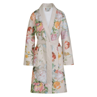 Vandyck Badjas FLEUR cream tan Large