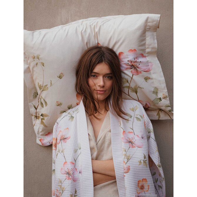 Vandyck Badjas AMY cream tan Large