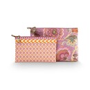 Pip Studio Pip Studio Caryn Cosmetic Bags Combi Matata Lilac 26x7.5x18cm/22x1x13cm